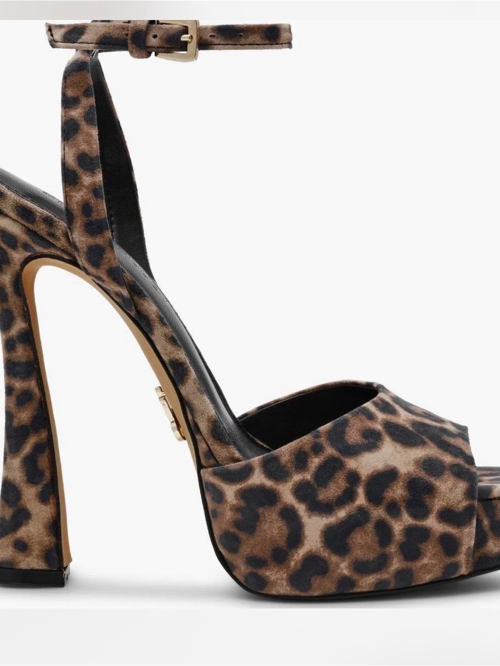 Steve Madden Leopard Print Ankle-Strap Platform Sandal